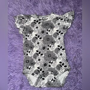 Kate Quinn Monochrome Floral Kids Bodysuit